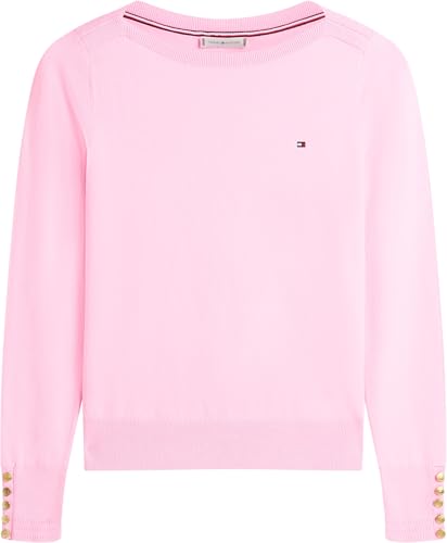 Tommy Hilfiger Damen Pullover Strickpullover, Rosa (Rose Petal), XXS – Ansicht 6