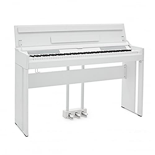 Piano numérique compact à 88 touches avec pédale DP-12 par Gear4music Blanc - Les Beatles, Paul McCartney, John Lennon, RIngo Starr, George Harrison Piano numérique compact à 88 touches avec pédale DP-12 par Gear4music Blanc