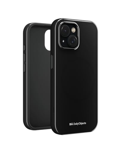 Image of DailyObjects Polycarbonate Enamel Bumper Magsafe Case For iPhone 14 Plus Compatible With Mag-Safe Wireless Charging | Black Hybrid Magnetic Back Cover