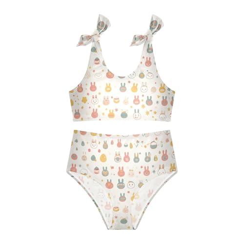 KLL Easter Eggs Pattern Holidays Girls' 2 Piece Bikini Sets Quick-Dry Bathing Suit Swimming Suits Adjustable Strap3