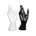 POHOVE 2 Pièces Femelle Mannequin Main, Noir et Blanc Joaillerie Main Forme Support Bague Collier Main Rack Chaîne Écran D'Affichage Main Organisateur Durable Collier Bracelet pour Anneaux, Bracelets