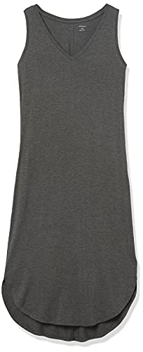 Image of Amazon Essentials Women's Jersey Regular-Fit Sleeveless V-Neck Midi Dress (Previously Daily Ritual)