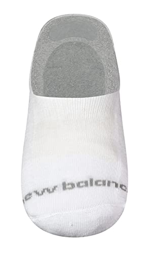 Meia Sapatilha com Silicone, Masculina, New Balance, 39-42, Branco/Cinza