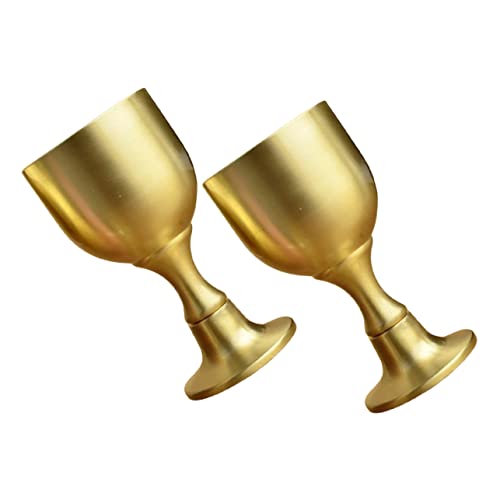 ABOOFAN Lot De 2 Gobelets En Cuivre Pur Artisanat Exquis Toucher Confortable Et Pratique Décoration Pour La Maison Tasse À Vin