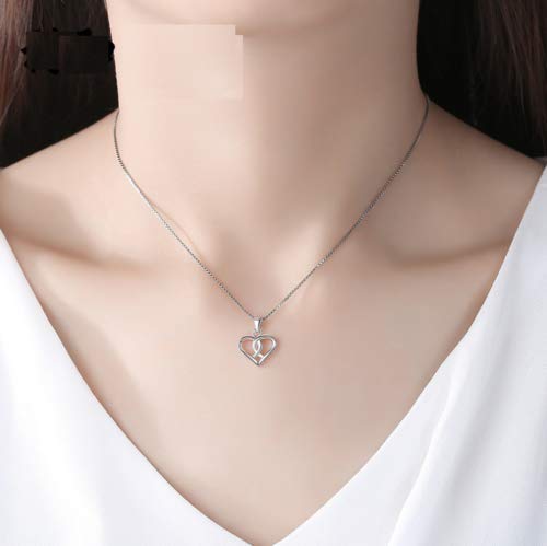 925 Sterling Silver Interlocked Cross Double Hearts Womens Necklace18" Pendant PE47 charm original2
