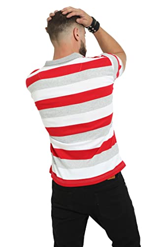 Image of fanideaz Mens Half Sleeve Premium Cotton Stylish Striped Branded Polo T-Shirt for Mens || Polo T Shirt for Men Comfort || Tshirt for Men Stylish Regular fit