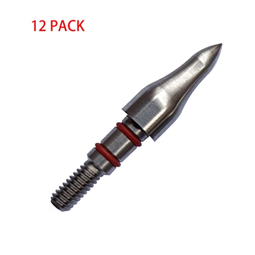 100Grains Archery Field Points 5/16¡å Field Points Stainless Steel Screw in Archery Field Tips and BroadHeads (1 Dozen 12 PCS) (5/16¡å-100grains) - Thumbnail 3