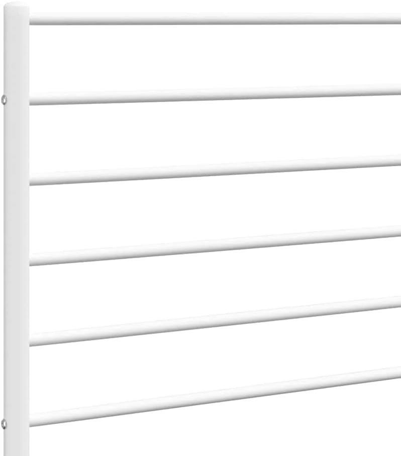 vidaXL Headboard White Steel King Tough Headboard Rectangular