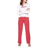 Tommy Hilfiger Damen Set LS Schlafanzughose, Weiß (White 0WV), (Herstellergröße:XS)