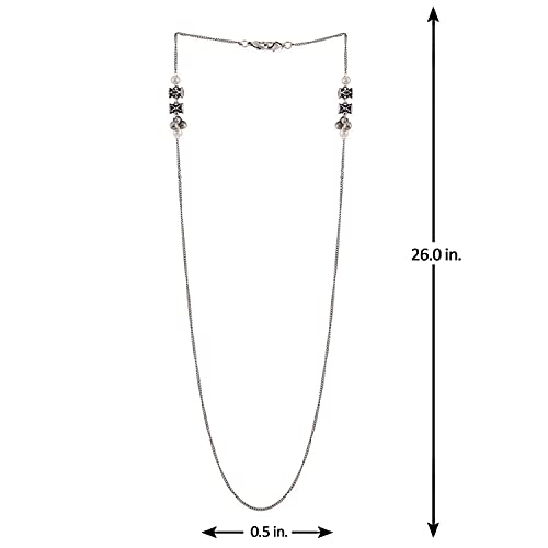 Oxidized Brass Dumroo Traditional Pearl Chain