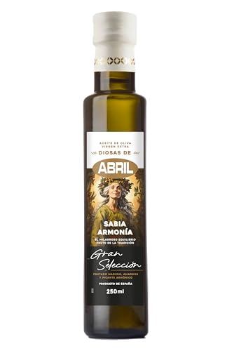 ABRIL - Aceite de Oliva Virgen Extra, Gran Selección, Variedad Hojiblanca, Arbequina y Picual, Aromático y con gran frescura (250 ml - Caja de 15 botellas)