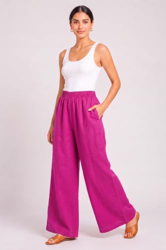 Image of Women Plazzo | Rayon Wide Leg for Women | Elastic Waist Flared Palazo Trousers | Comfortable Casual & Ethnic Wear Palazzo Pants