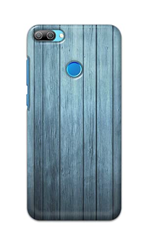 Image of Printed Hard Back Cover Case for Honor 9N Back Cover (Wooden Blue) -1302