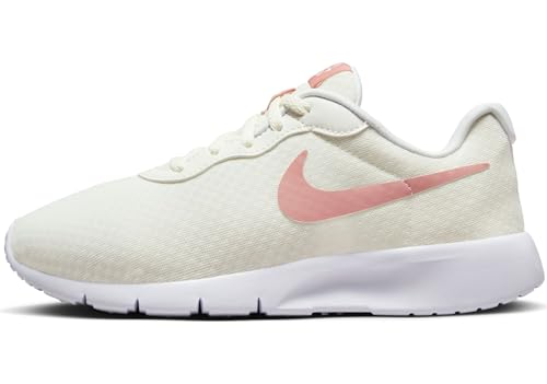 NIKE Tanjun GO (GS) Sneaker, Summit White/RED Stardust-RED STARD,...