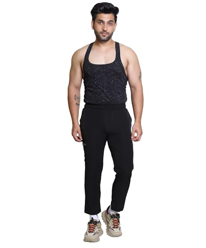 Image of Track Pant for Men - Polycotton Joggers, Gym Pants & Lowers for Men with Adjustable Waist, Moisture-Wicking Fabric & Pockets - Cargo & Ideal Sports Pajamas for Workout & Casual Wear