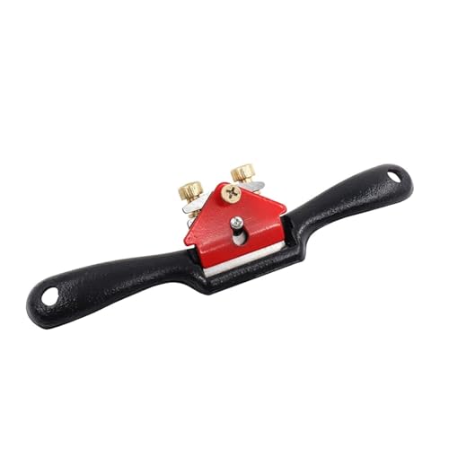 Image of Adjustable Spokeshave Hand Planer 9 Inch Flat Base Metal Body with Steel Blade Wear Resistant Woodworking Tool for Shaping Smoothing Trimming Craft Carpentry Projects