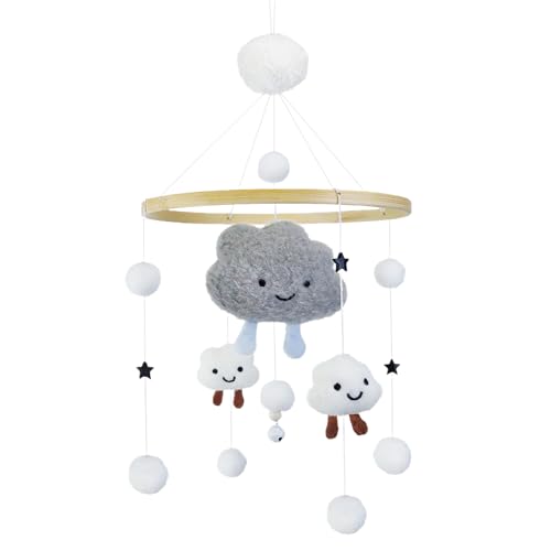 Carillón de viento para bebé, 1 pieza Nube, accesorios para cuna, productos para bebé, juguete para cuna, decoración de pared