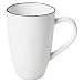 Produktbild broste Copenhagen 14533191 - Henkelbecher - Kaffeebecher - Tasse - 'Salt' - Steingut - weiß - mit schwarzem Rand Ø 11,5 cm