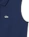 Lacoste Girl's Sleeveless Cropped Polo Shirt, Navy Blue, 6Yr