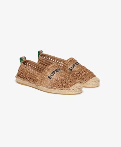 Superdry Para Mujer. WF110303A Alpargatas Bordadas De Rafia MarróN (40), Tela, Plano, Ninguno, Casual - 2