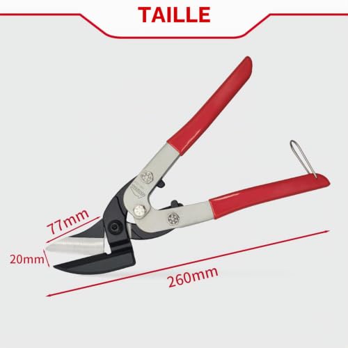 HOUSERAN Cisaille de Tôle, 260 mm, Verrouillage de Sécurité – vue 2