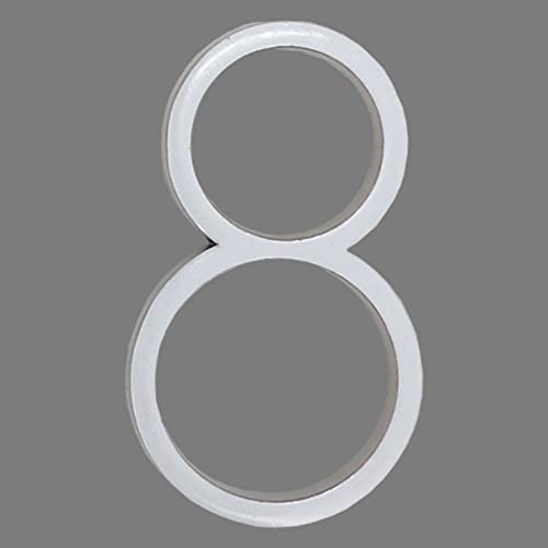 Address America Reflective Modern Floating 5" House Numbers (Number 8) - HN