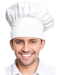 1 Pack White Chef Hat