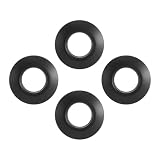 Qianly 4 Anillos Antigoteo para de Kayak. Protección para Fácil Instalación. Anillos Antigoteo de PVC para El Eje del Pieza de Repuesto Pa, Negro