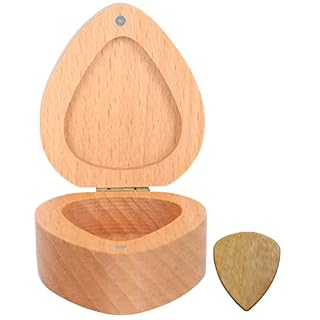 ERINGOGO Bois Guitare Médiator avec Boîte en Forme de Coeur Guitare Médiator Cas Plectre Support de La Boîte… - Les Beatles, Paul McCartney, John Lennon, RIngo Starr, George Harrison