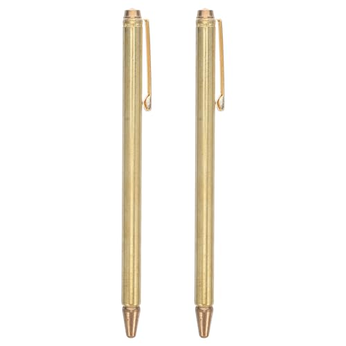 ABOOFAN Baguettes de Sourcier Portables en Cuivre Jaune, 2 Pièces, Surface Lisse et Flexible, Tiges de Détection pour Usage Extérieur