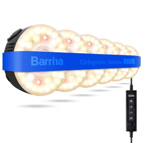 Barrina OG09 Grow Light, 54W(6 x 9W), 660nm Red LEDs, Timer, 6 Packs, Black