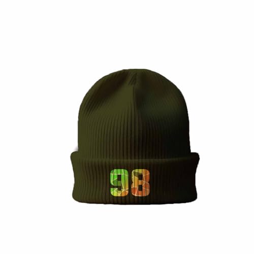Bonnet 98 Number Cuffed Beanie Olive pour homme et femme chaud et stylé