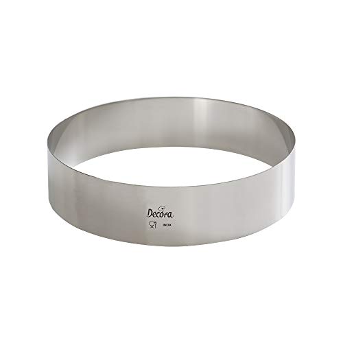 DECORA 0063724 Stainl. Steel Round Shape diameter 24 X H 4,5 Cm, Silver, 28 x 26 x 4 cm