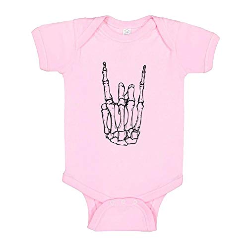 Image of TATY Kids Skeleton Rock Hand Graphic Baby Infant Bodysuit