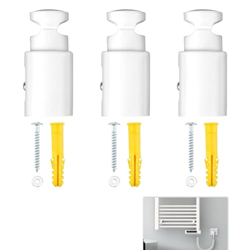 3 Pièces Fixation Sèche Serviette, Support Seche Serviette Universels Attache Seche Serviette, Distance Réglable, Résistant à l'Humidité et à la...