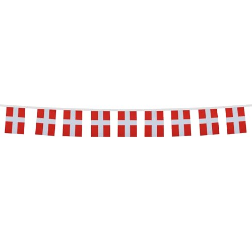 Image of AZ FLAG Savoy 6 meters BUNTING Flag 20 flags 9'' x 6'' - Savoyard - Savoie STRING flags 15 x 21 cm