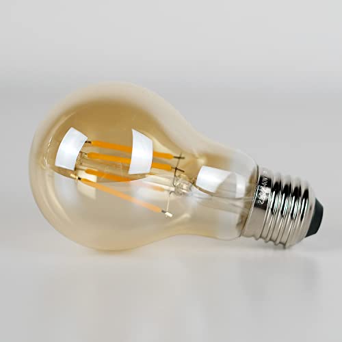 Tianfan 2-Pack Led Bulbs A60 Edison Bulb 4W 2700Kelvin Warm White Vintage Decorative Light Bulbs (Golden) - Image 4