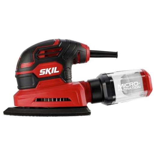 SKIL Corded Detail Sander, Includes 3pcs Sanding Paper and Dust Box - SR250801
