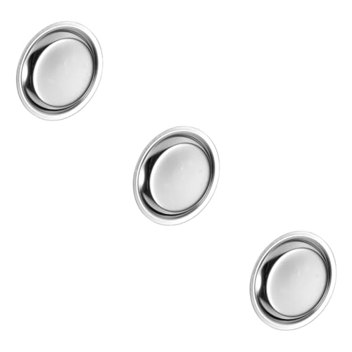 BESPORTBLE 3pcs Stainless Steel Tea Bag Saucer Metal Plate for Tea Bags Sachets Round Design for Home Tearoom and Restaurant Use Lightweight Container for Easy Storage