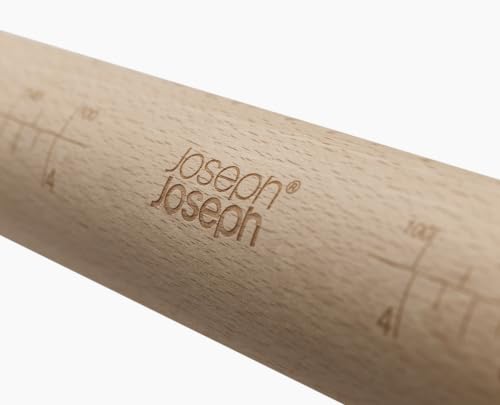 Joseph Joseph PrecisionPin - Rolling Pin with adjustable pastry thickness, Baking and dough rollers, Beech Wood, Multicolor - Image 2