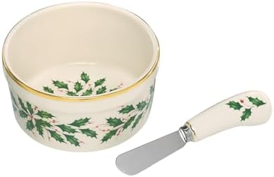Lenox Holiday Gravy Boat with Stand,Ivory