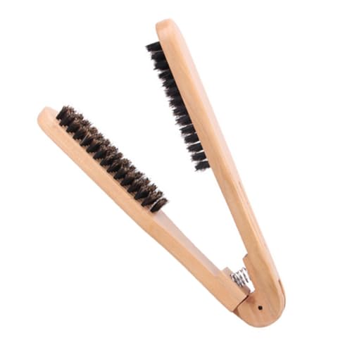 Peine planchador de cabello de madera Healifty 8.66 in miniatura 5