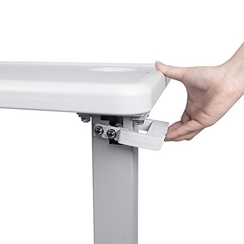 Vaunn Medical Adjustable Overbed Bedside Table with Wheels (Hospital