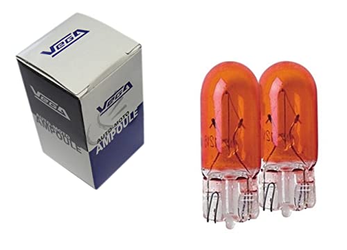 VEGA 2 ampoules clignotants WY5W W5W T10 teinté masse orange 12V