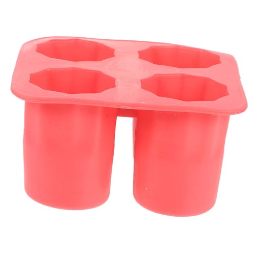 Molde de silicona para cubitos de hielo rojo flexible miniatura 1