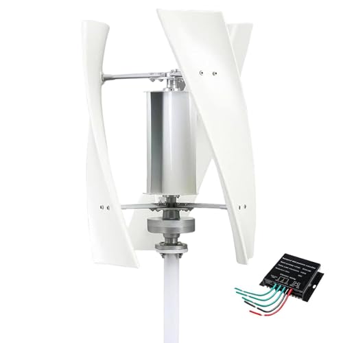 Lissontine 1000W Leise vertikale Windkraftanlage mit MPPT-Regler & 360° Windaufnahme...