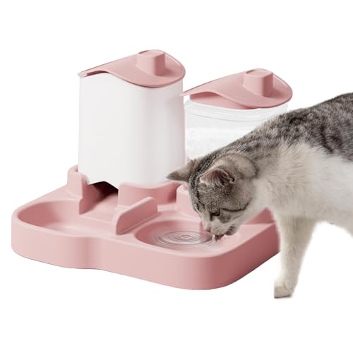 Dispensador automático de alimentos y agua para gatos, bebederos antiderrames, alimentador y bebedero automático, para perros y cachorros