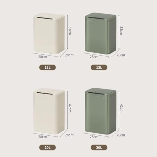 Papelera inteligente con sensor 13L acero inox blanco miniatura 2