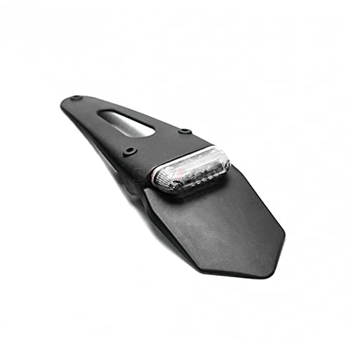 Guardabarros trasero Fender Extensión Placa con LED Luz de Cola de Freno Universal Motocicleta Dirt Bike Off-Road Supermoto Enduro para Husqvarna CR EXC WRF KX 250 400 426 450 (transparente) Cover