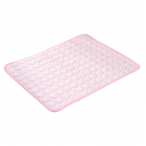 Zomaki ペット用トイレマット|消臭・防水・速乾・防滑・防漏|ペットベッドシーツ・介護用|小型・中型猫・犬用|丸洗い可能・繰り返し使用可・環境に優しい・抗菌・超吸収|夏用接触冷感マット|涼感・通気性 (ピンク,L)